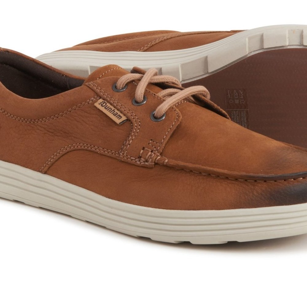 Dunham Colchester Moccasin Low Boat Driving Shoes Leather Brown Men Comfortable